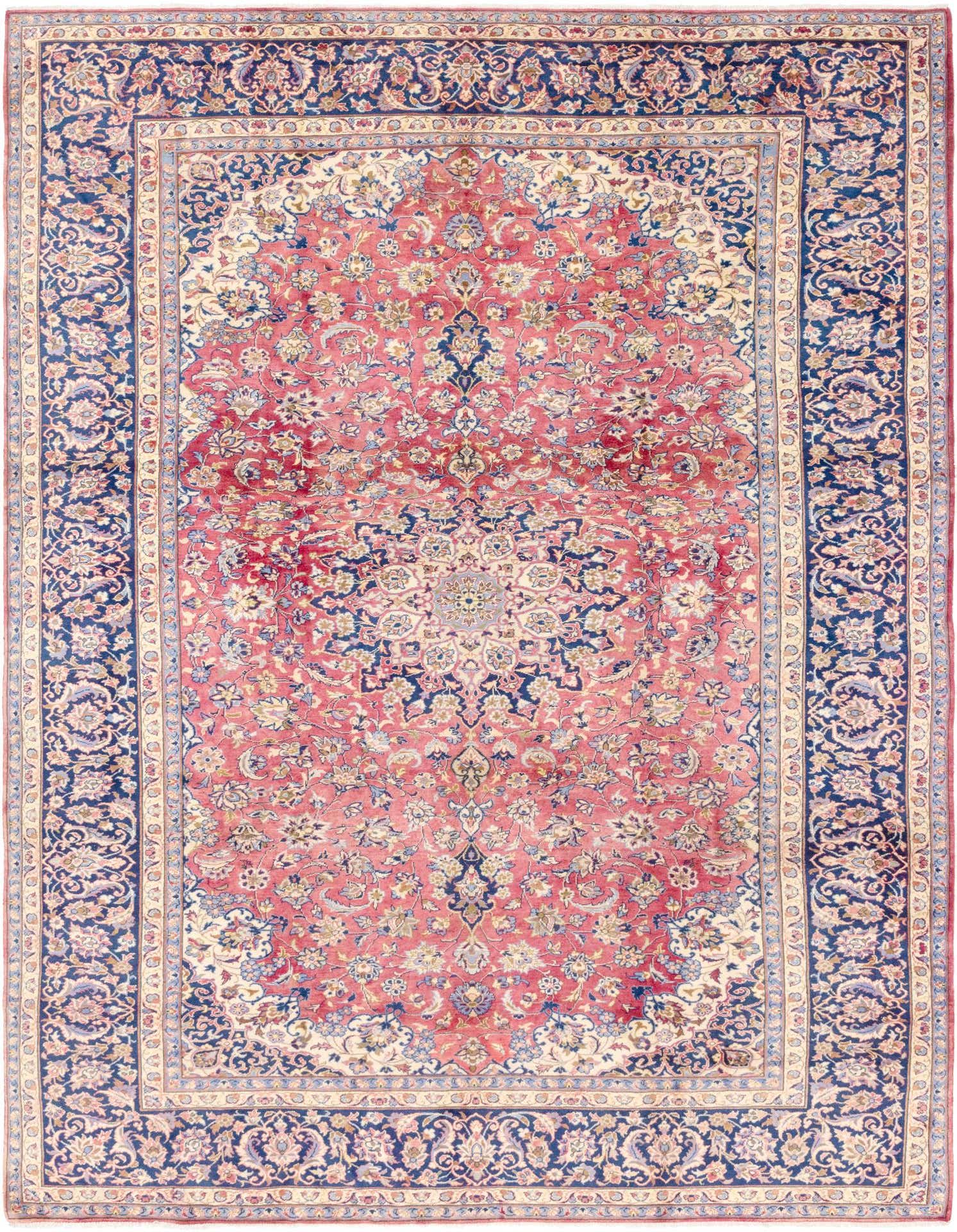 9' 7 x 13' Hand Knotted Isfahan Persian Wool Rug