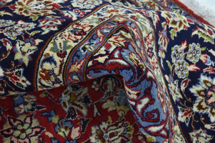 9' 8 x 13' 4 Hand Knotted Isfahan Persian Wool Rug
