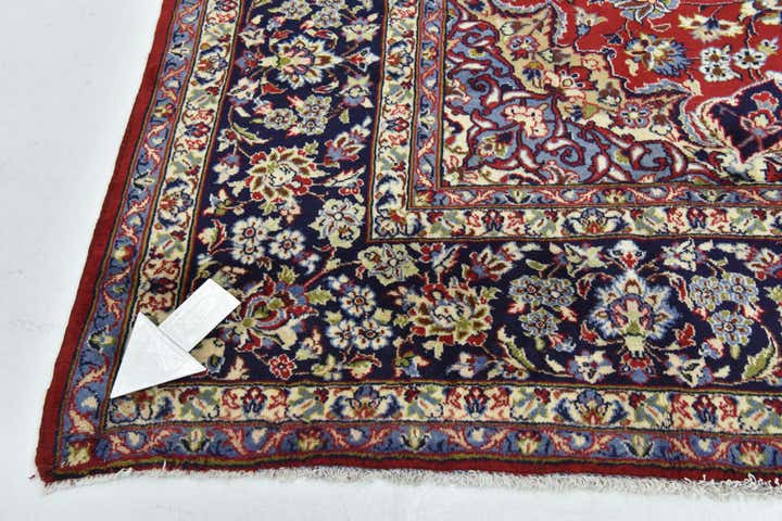 9' 8 x 13' 4 Hand Knotted Isfahan Persian Wool Rug