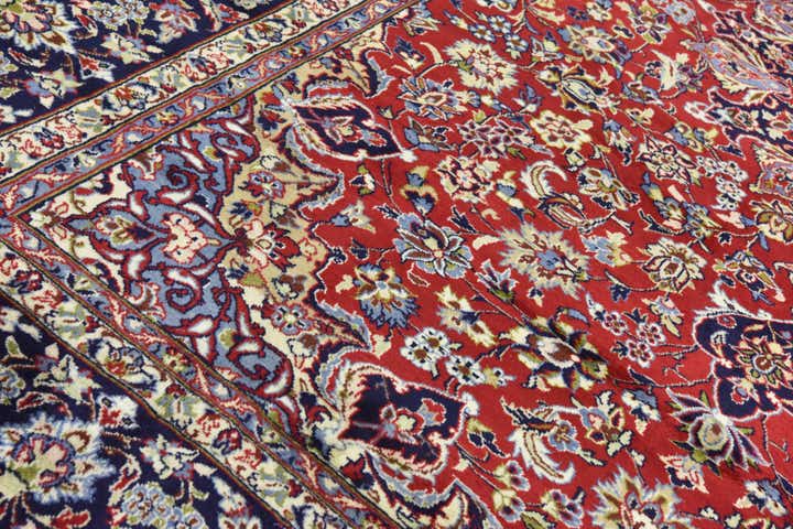 9' 8 x 13' 4 Hand Knotted Isfahan Persian Wool Rug