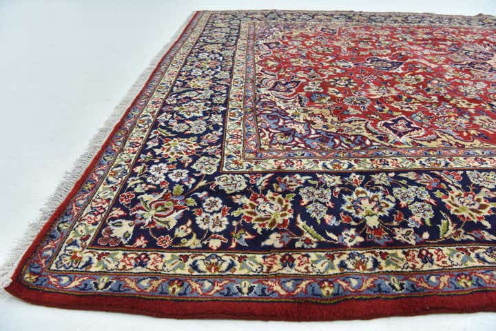 9' 8 x 13' 4 Hand Knotted Isfahan Persian Wool Rug