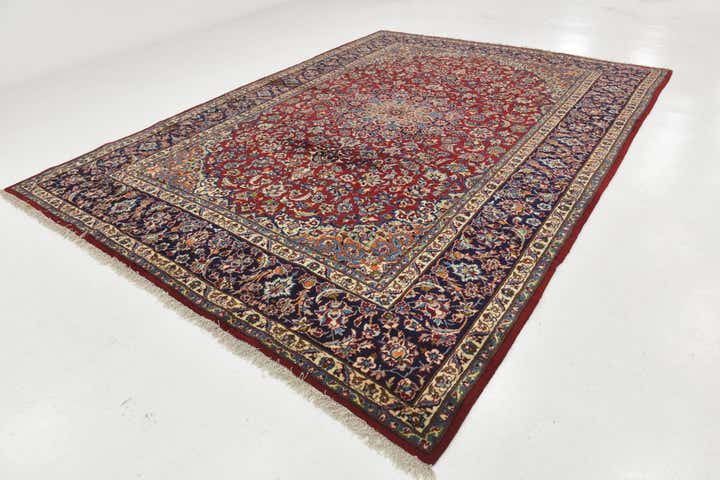 9' 7 x 13' Hand Knotted Isfahan Persian Wool Rug