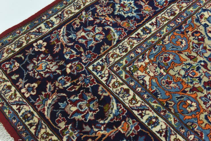Detail image of 9' 7 x 13' Hand Knotted Isfahan Persian Wool Rug