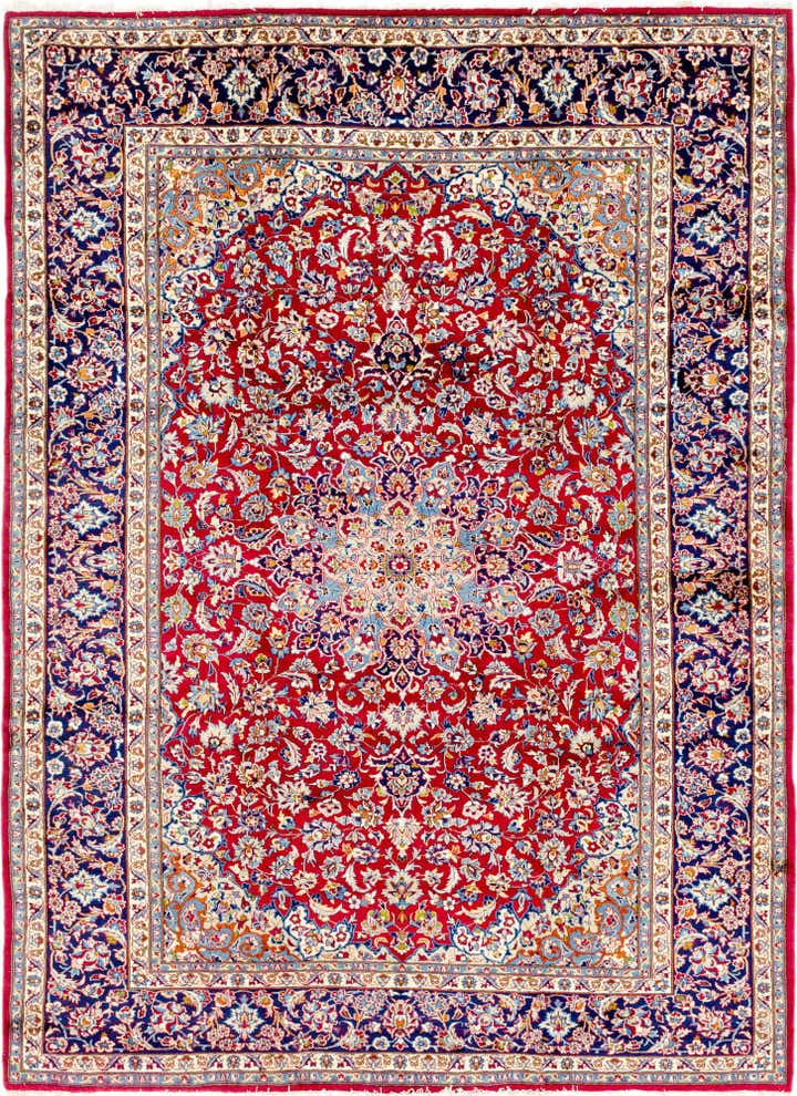 9' 7 x 13' Hand Knotted Isfahan Persian Wool Rug
