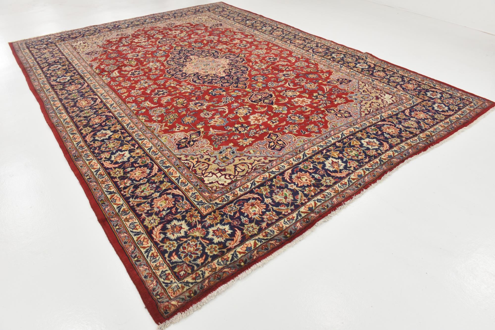 295cm x 405cm anudado a mano Isfahan Alfombra Persa Lana