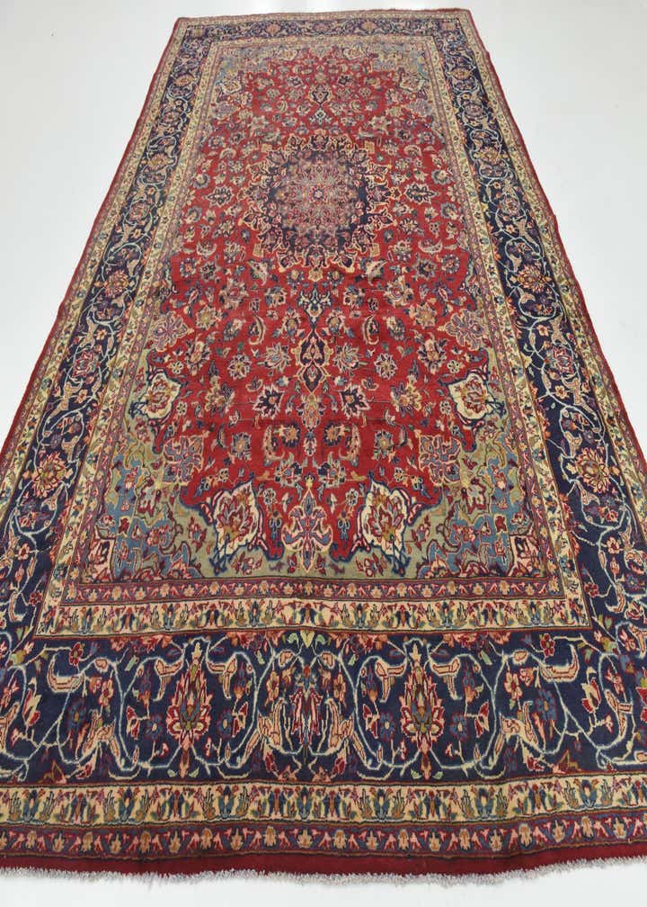 9' 8 x 13' 9 Hand Knotted Isfahan Persian Wool Rug