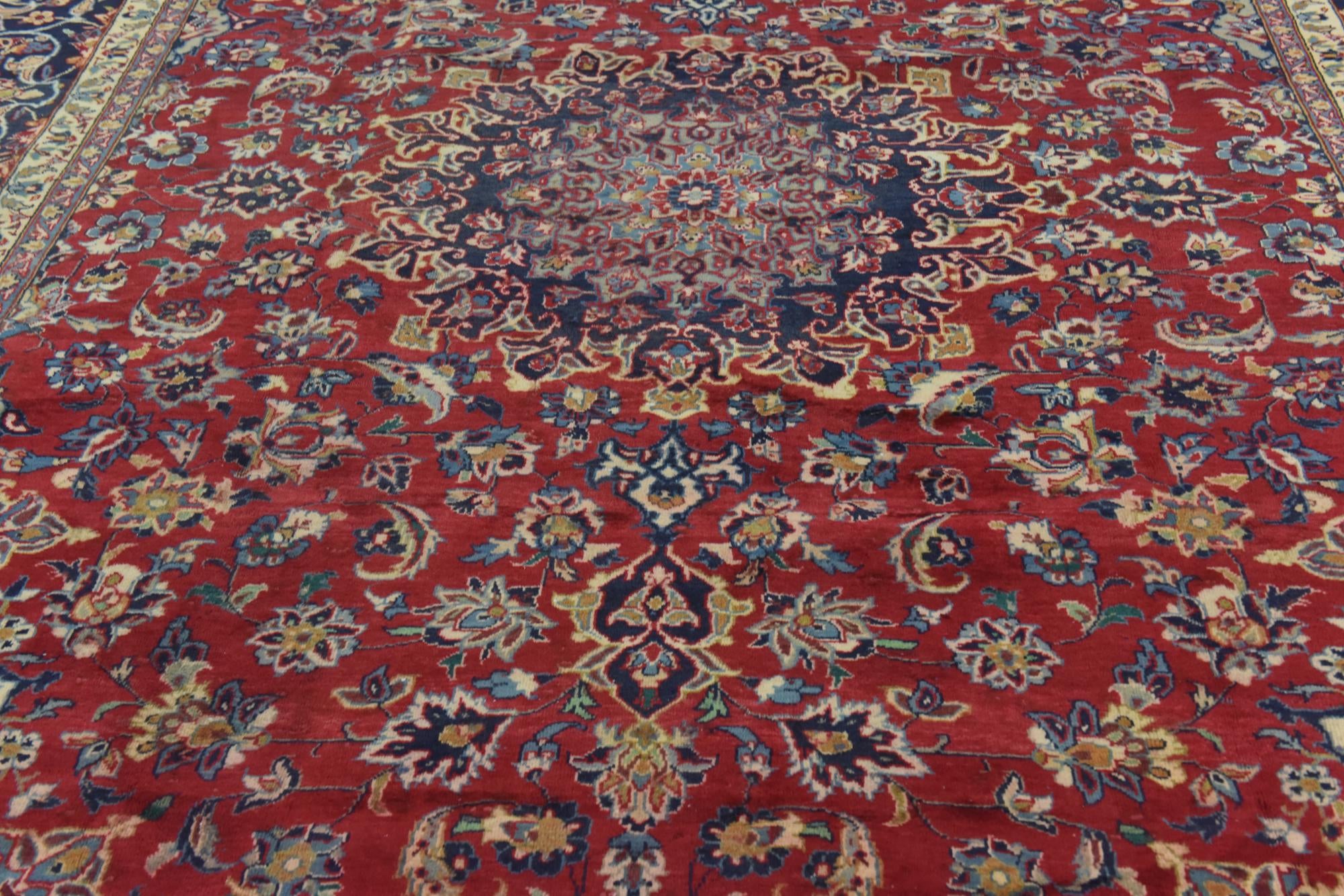 295cm x 420cm Hand Knotted Isfahan Persian Wool Rug