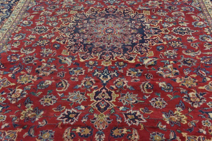Detail image of 295cm x 420cm anudado a mano Isfahan Alfombra Persa Lana