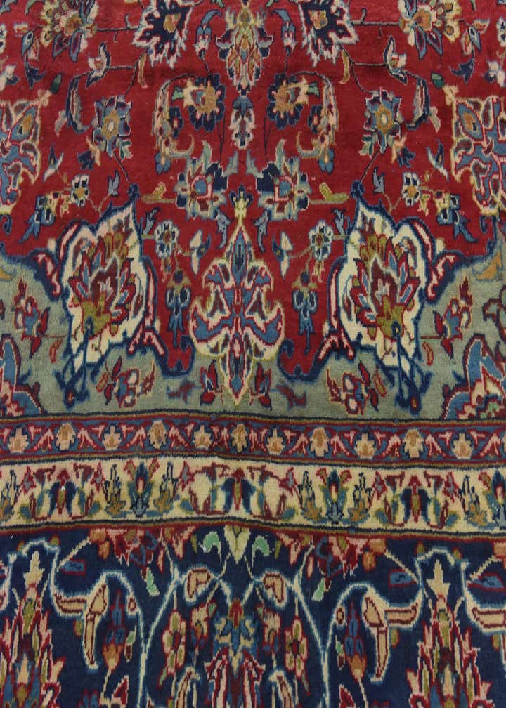 9' 8 x 13' 9 Hand Knotted Isfahan Persian Wool Rug