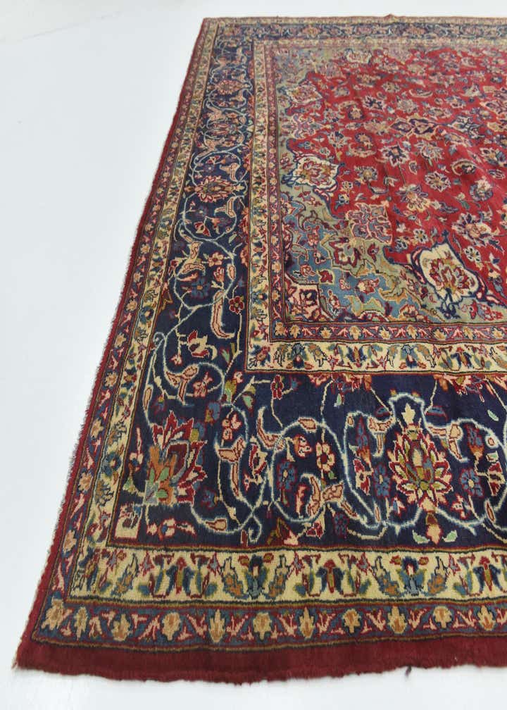 9' 8 x 13' 9 Hand Knotted Isfahan Persian Wool Rug