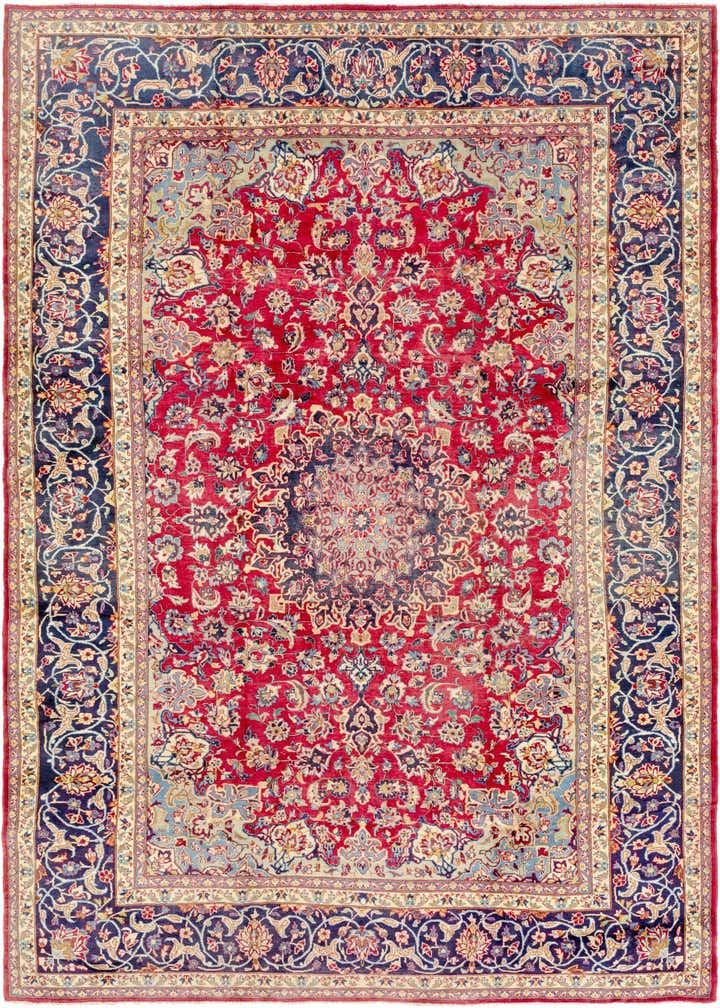 9' 8 x 13' 9 Hand Knotted Isfahan Persian Wool Rug