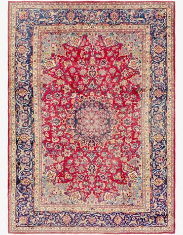 9' 8 x 13' 9 Hand Knotted Isfahan Persian Wool Rug