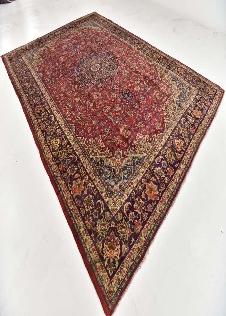 9' 6 x 13' 5 Hand Knotted Isfahan Persian Wool Rug