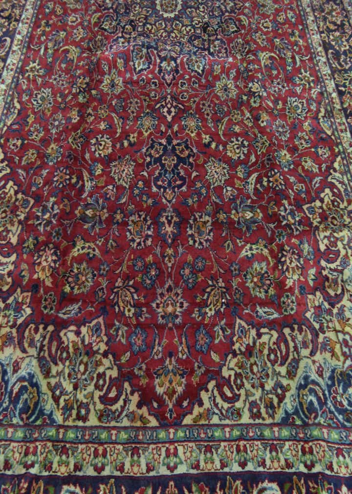 9' 6 x 13' 5 Hand Knotted Isfahan Persian Wool Rug