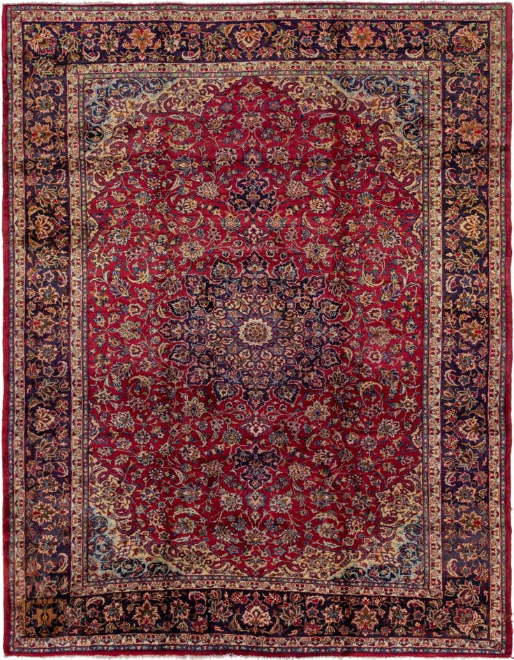 Detail image of 9' 6 x 13' 5 Hand Knotted Isfahan Persian Wool Rug
