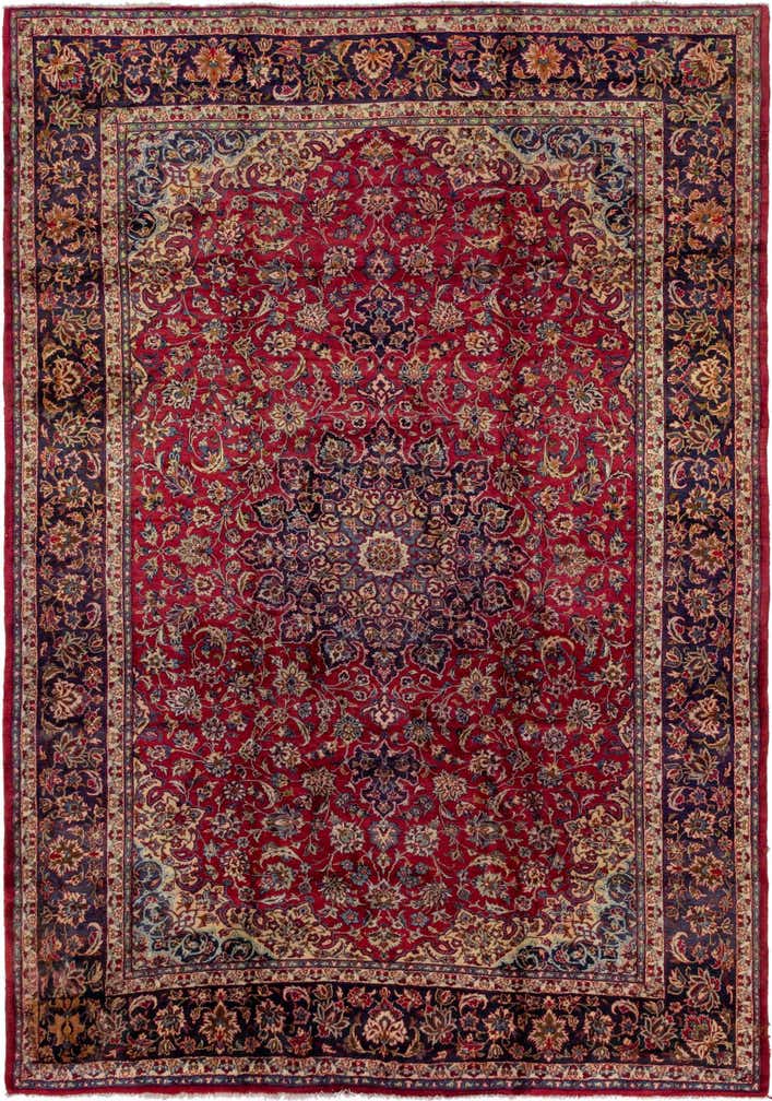 9' 6 x 13' 5 Hand Knotted Isfahan Persian Wool Rug