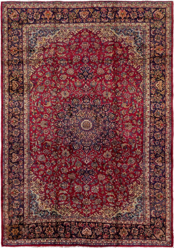 Detail image of 9' 6 x 13' 5 Hand Knotted Isfahan Persian Wool Rug