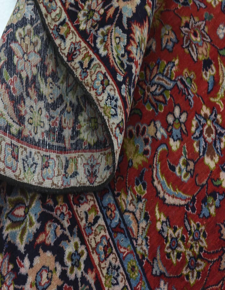 Detail image of 9' x 13'  Hand Knotted Isfahan Persian Wool Rug