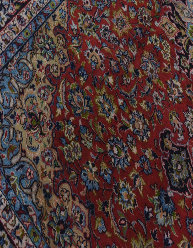 Detail image of 9' x 13'  Hand Knotted Isfahan Persian Wool Rug