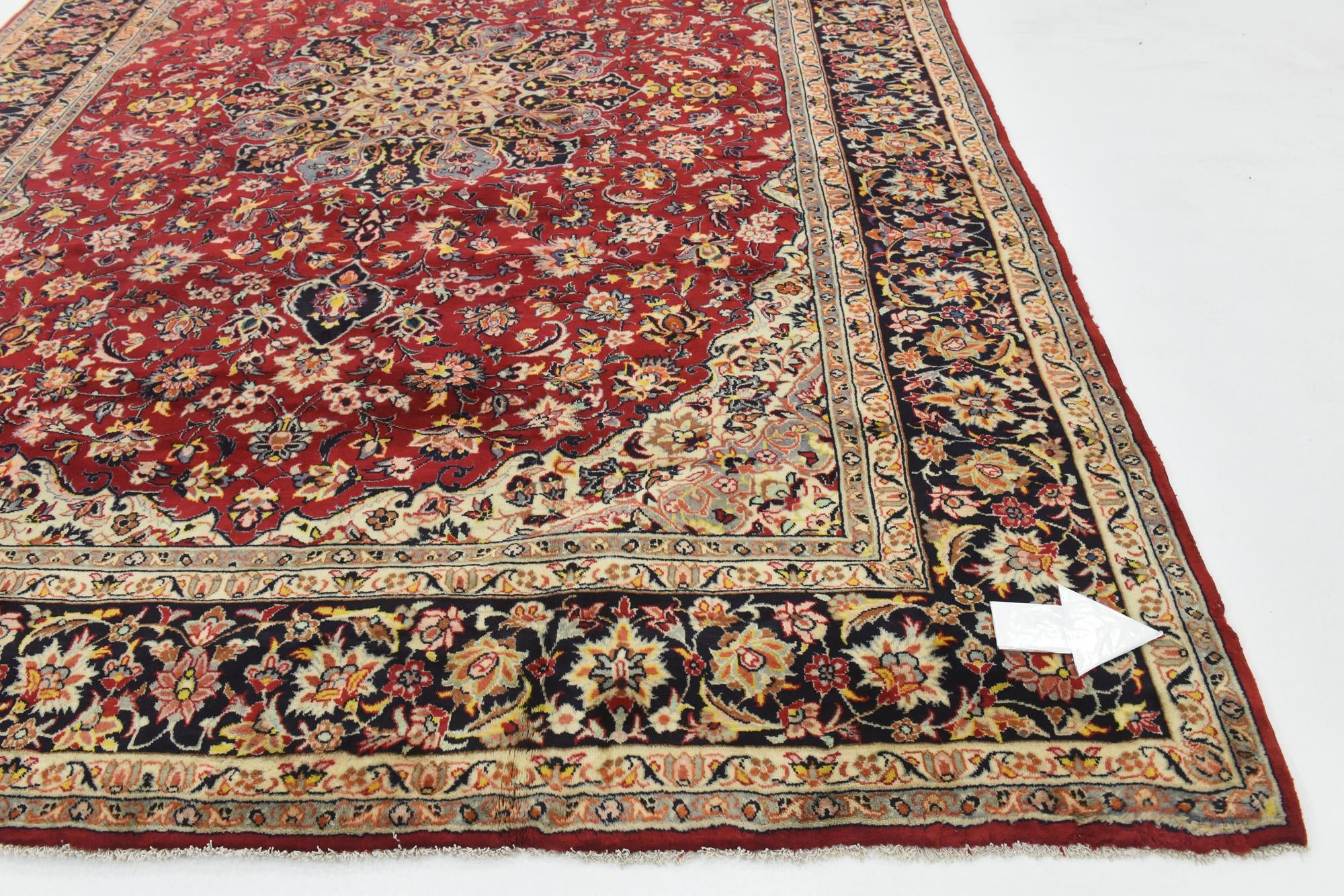 9' 10 x 13' 4 Hand Knotted Isfahan Persian Wool Rug