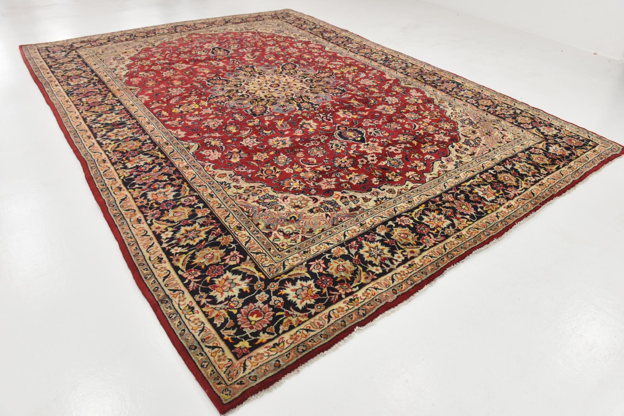 9' 10 x 13' 4 Hand Knotted Isfahan Persian Wool Rug