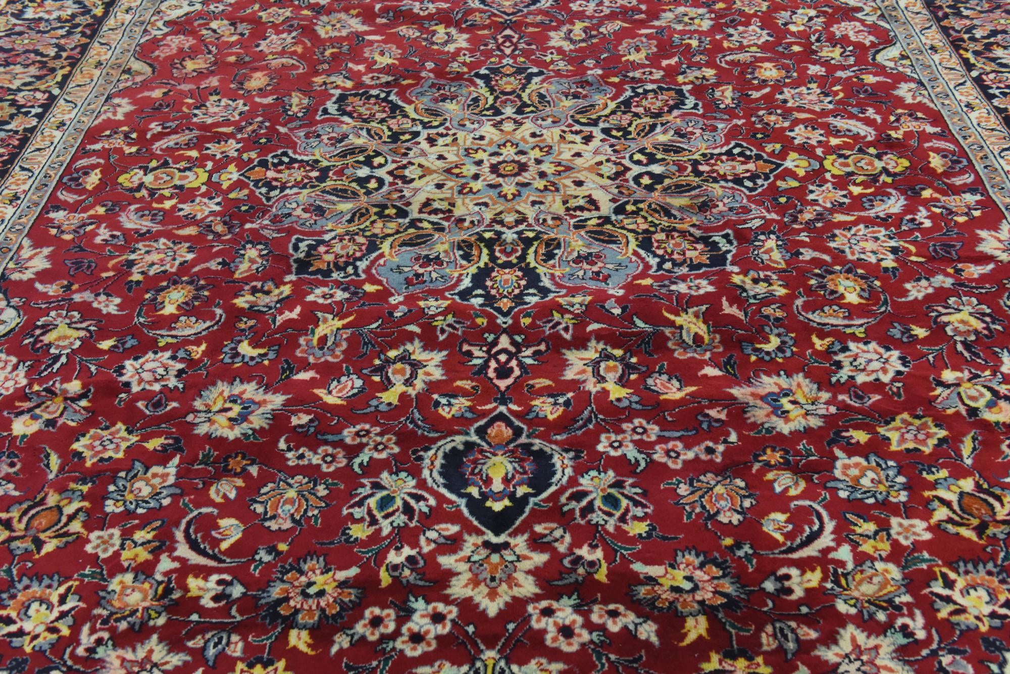 9' 10 x 13' 4 Hand Knotted Isfahan Persian Wool Rug