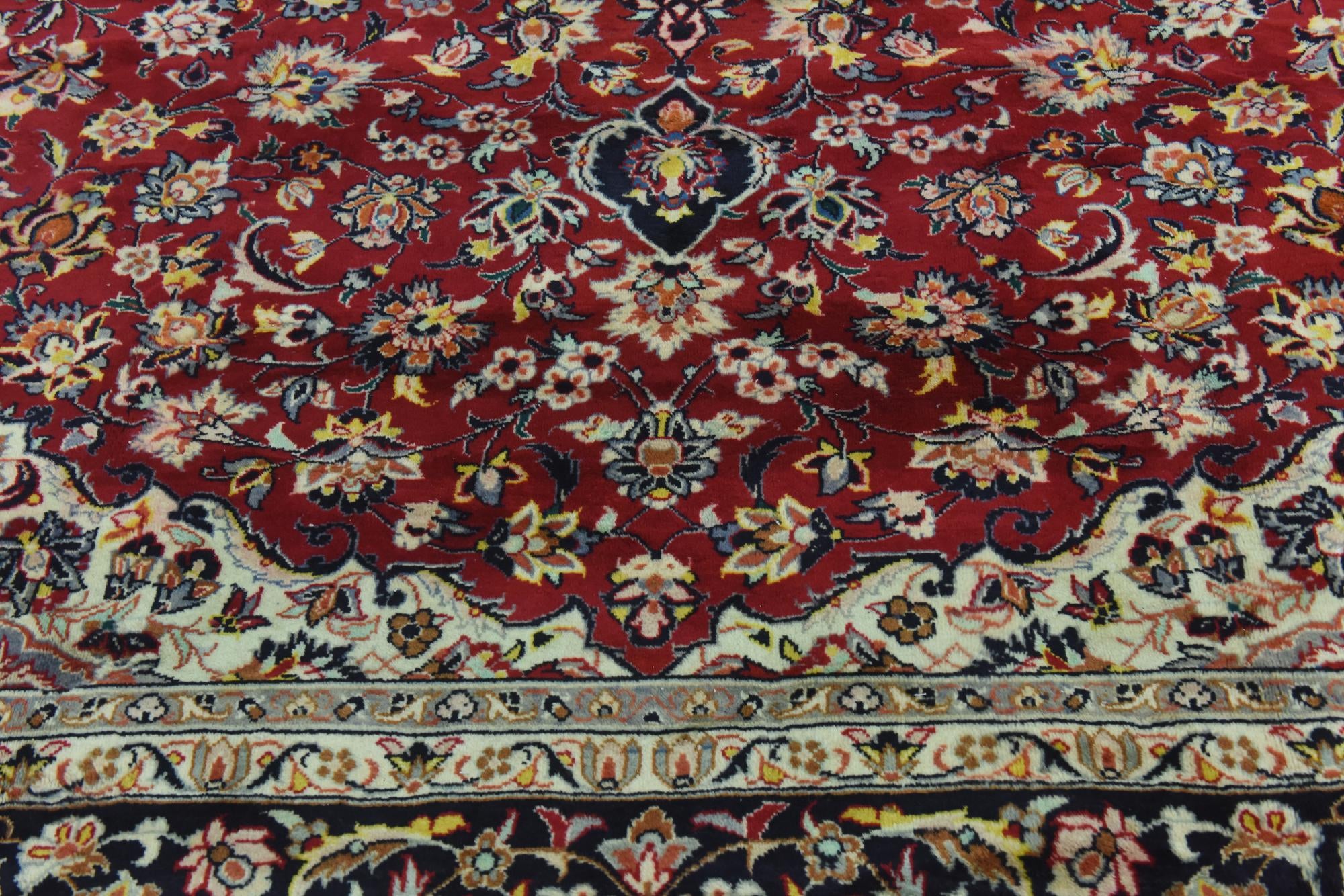 9' 10 x 13' 4 Hand Knotted Isfahan Persian Wool Rug
