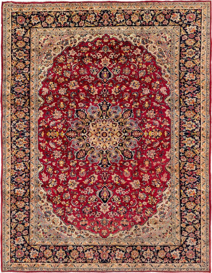 Detail image of 9' 10 x 13' 4 Hand Knotted Isfahan Persian Wool Rug