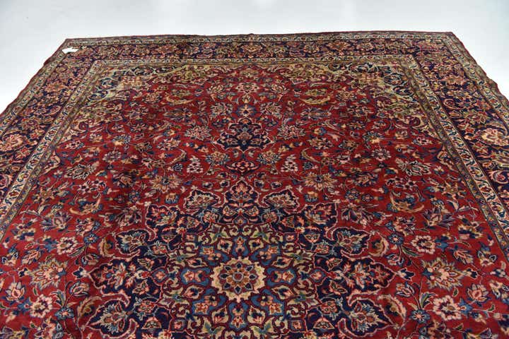 9' 9 x 13' Hand Knotted Isfahan Persian Wool Rug