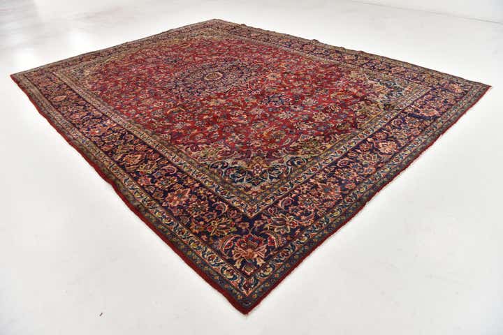 9' 9 x 13' Hand Knotted Isfahan Persian Wool Rug