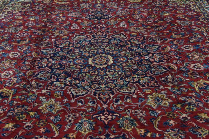 9' 9 x 13' Hand Knotted Isfahan Persian Wool Rug