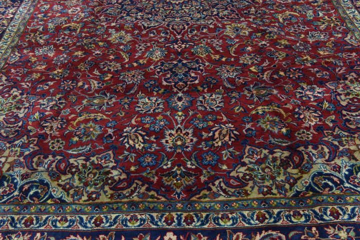 9' 9 x 13' Hand Knotted Isfahan Persian Wool Rug