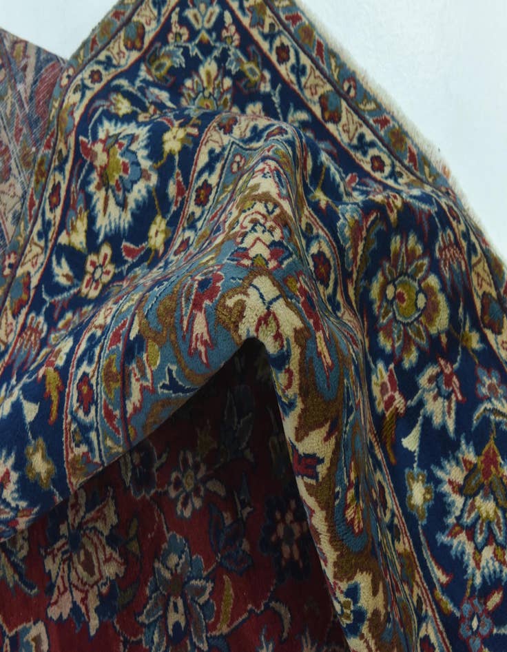 Detail image of 8' 10 x 13' 3  Hand Knotted Isfahan Persian Wool Rug