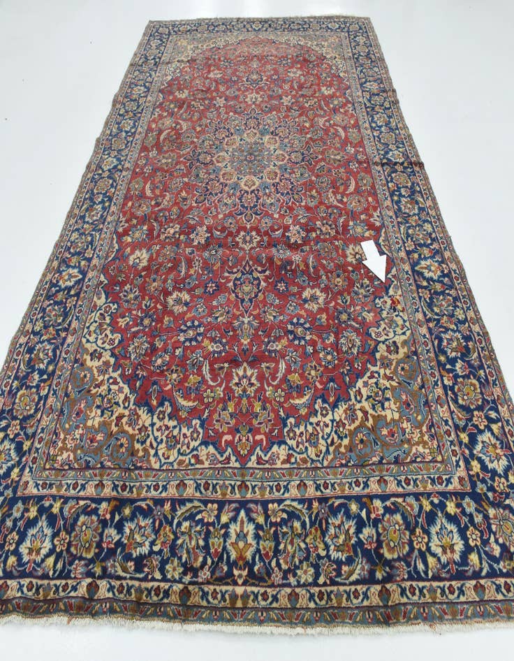 Detail image of 8' 10 x 13' 3  Hand Knotted Isfahan Persian Wool Rug