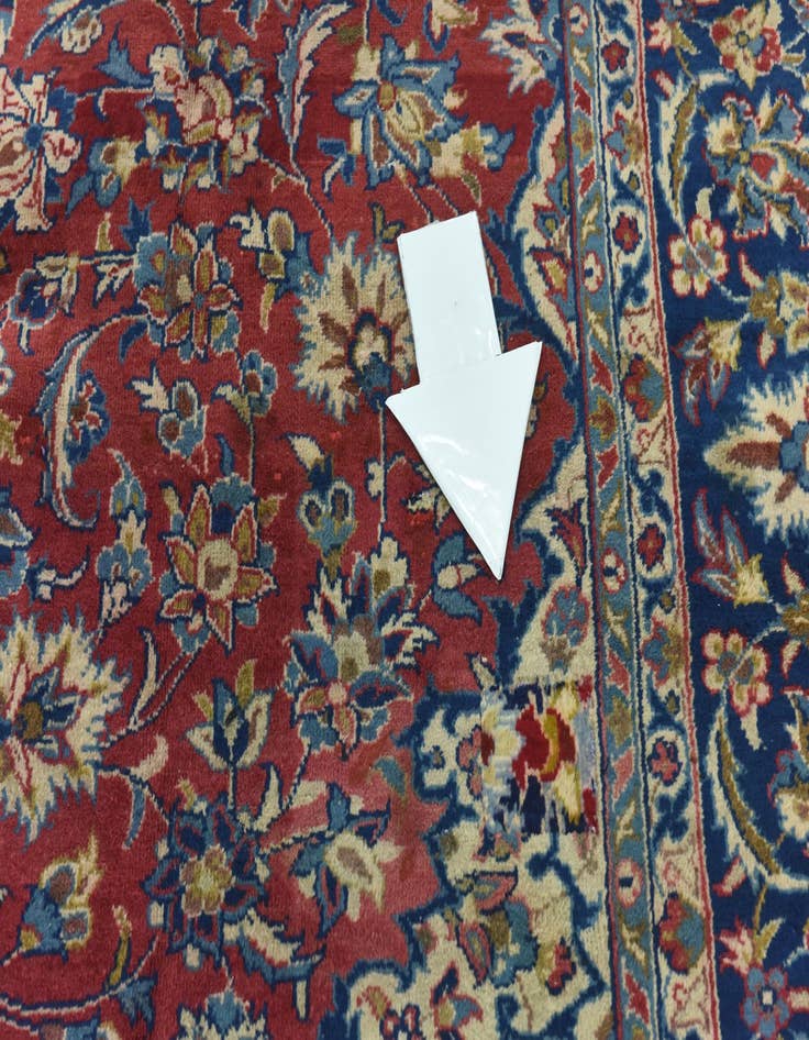 Detail image of 8' 10 x 13' 3  Hand Knotted Isfahan Persian Wool Rug