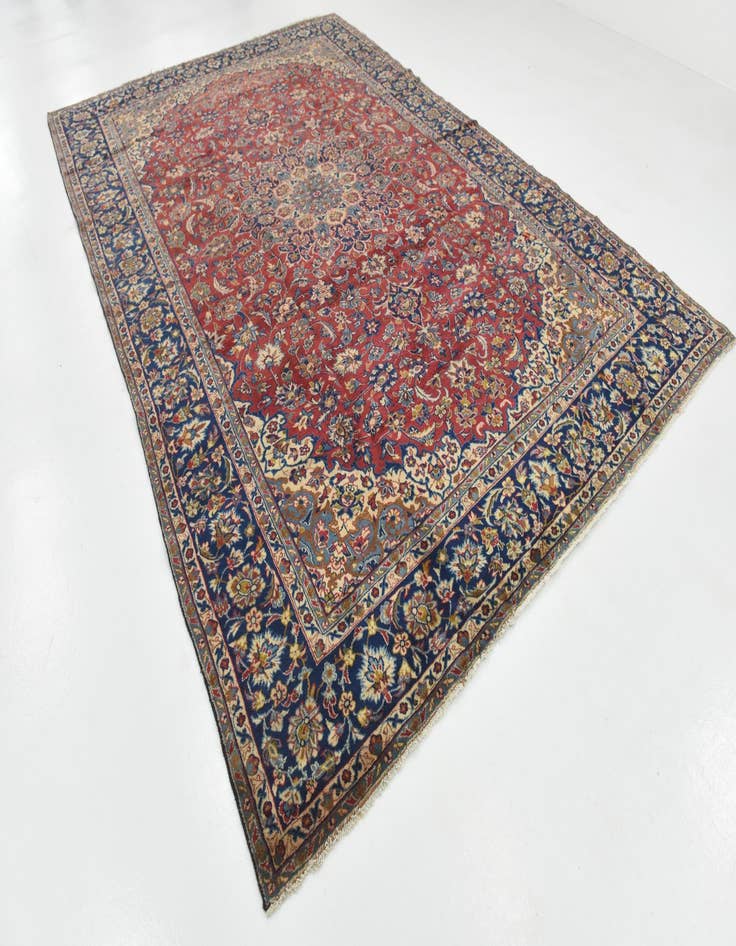 Detail image of 8' 10 x 13' 3  Hand Knotted Isfahan Persian Wool Rug