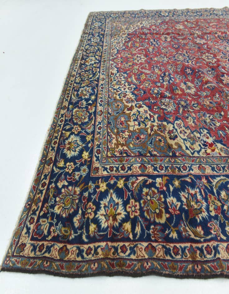 Detail image of 8' 10 x 13' 3  Hand Knotted Isfahan Persian Wool Rug