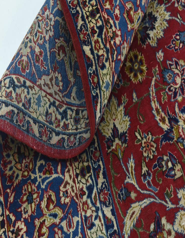 Detail image of 8' 8 x 12' 7 Hand Knotted Isfahan Persian Wool Rug