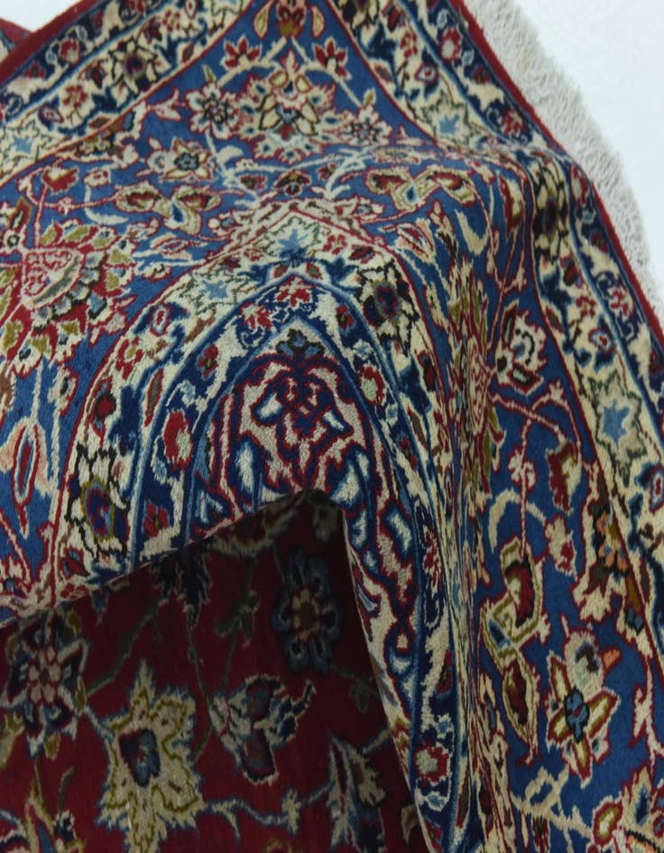 Detail image of 8' 8 x 12' 7 Hand Knotted Isfahan Persian Wool Rug