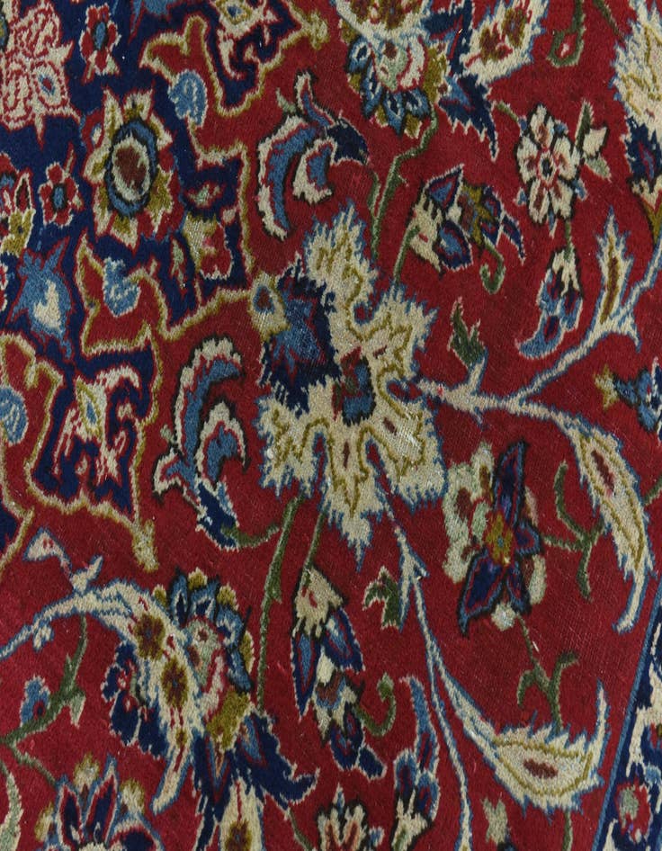 Detail image of 8' 8 x 12' 7 Hand Knotted Isfahan Persian Wool Rug