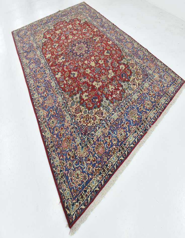 Detail image of 8' 8 x 12' 7 Hand Knotted Isfahan Persian Wool Rug