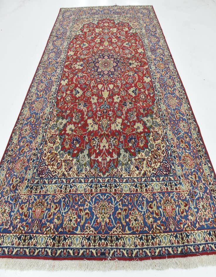 Detail image of 8' 8 x 12' 7 Hand Knotted Isfahan Persian Wool Rug