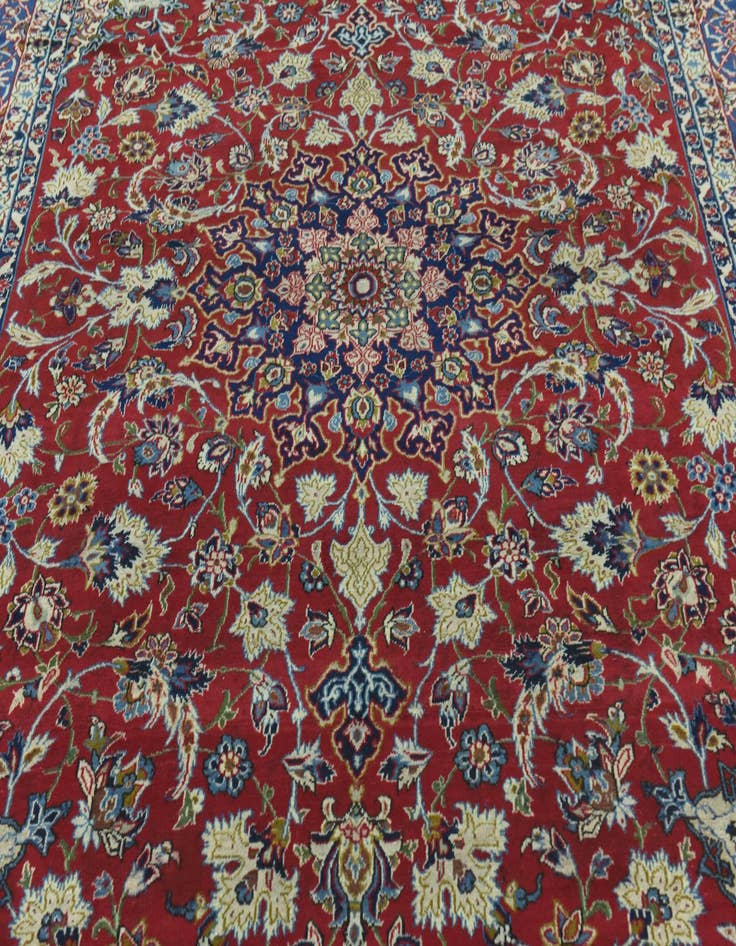 Detail image of 8' 8 x 12' 7 Hand Knotted Isfahan Persian Wool Rug
