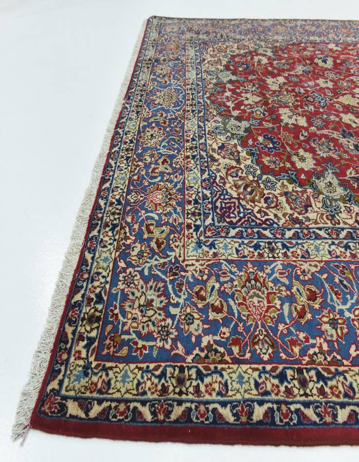 Detail image of 8' 8 x 12' 7 Hand Knotted Isfahan Persian Wool Rug