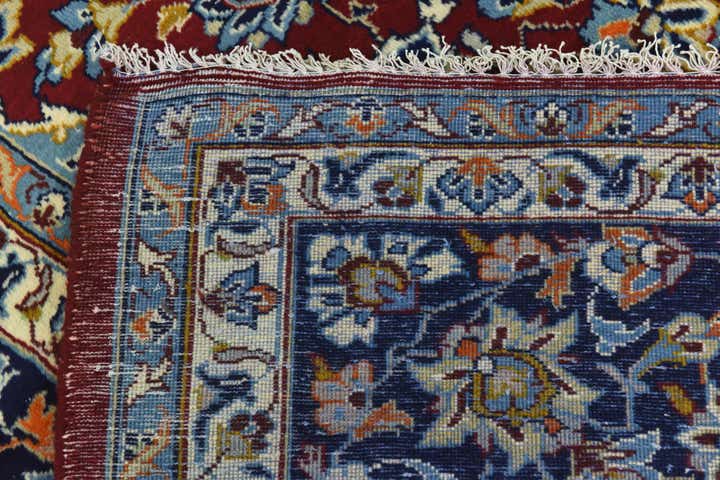 9' 8 x 13' 5 Hand Knotted Isfahan Persian Wool Rug