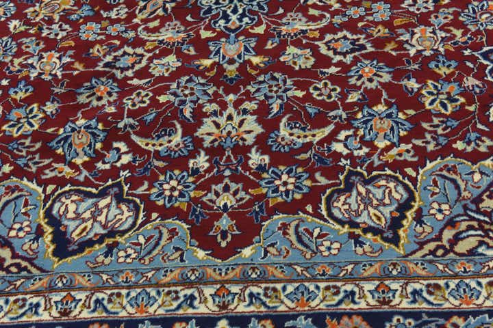 9' 8 x 13' 5 Hand Knotted Isfahan Persian Wool Rug