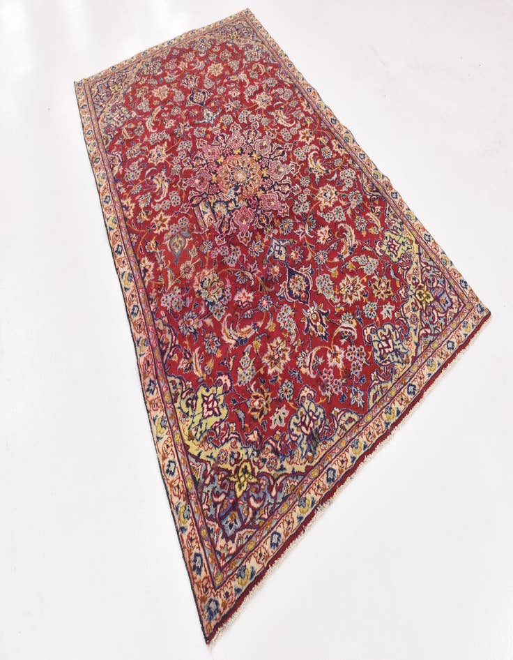 Detail image of 5' 7 x 8' 8 Hand Knotted Isfahan Persian Wool Rug