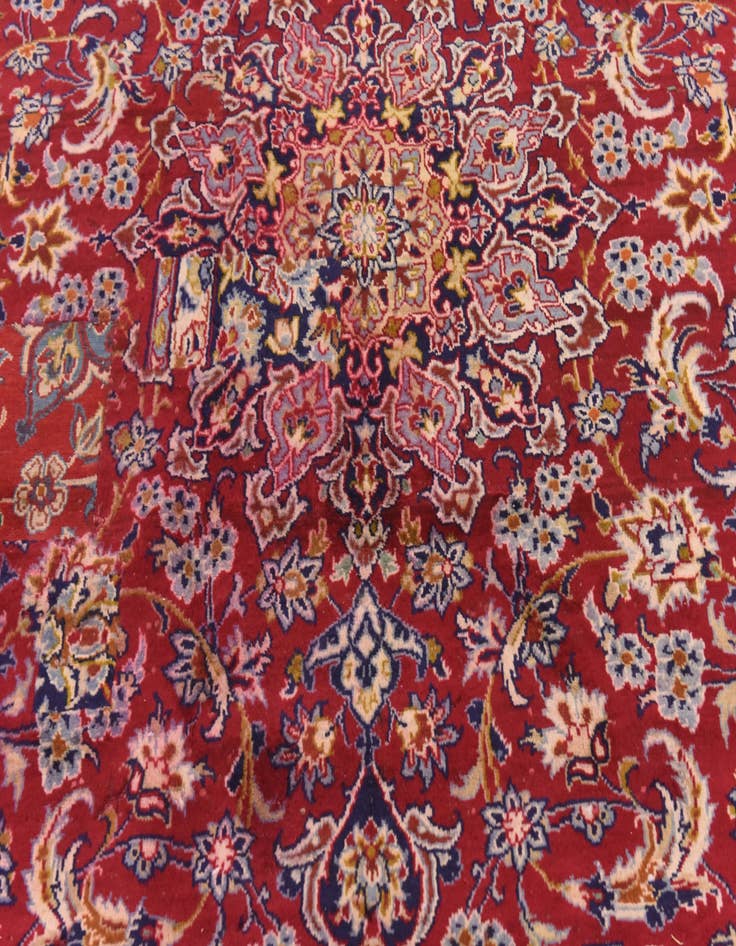 Detail image of 5' 7 x 8' 8 Hand Knotted Isfahan Persian Wool Rug