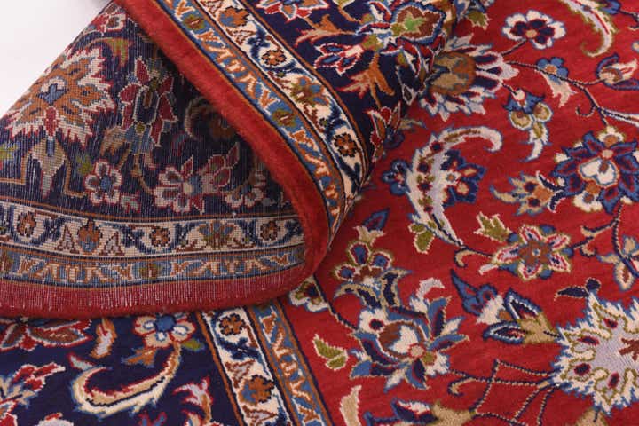 9' 10 x 13' Hand Knotted Isfahan Persian Wool Rug