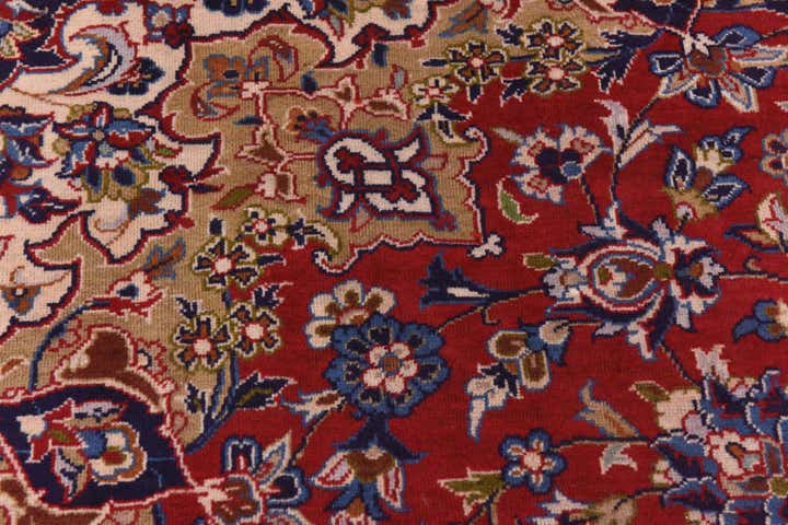9' 10 x 13' Hand Knotted Isfahan Persian Wool Rug
